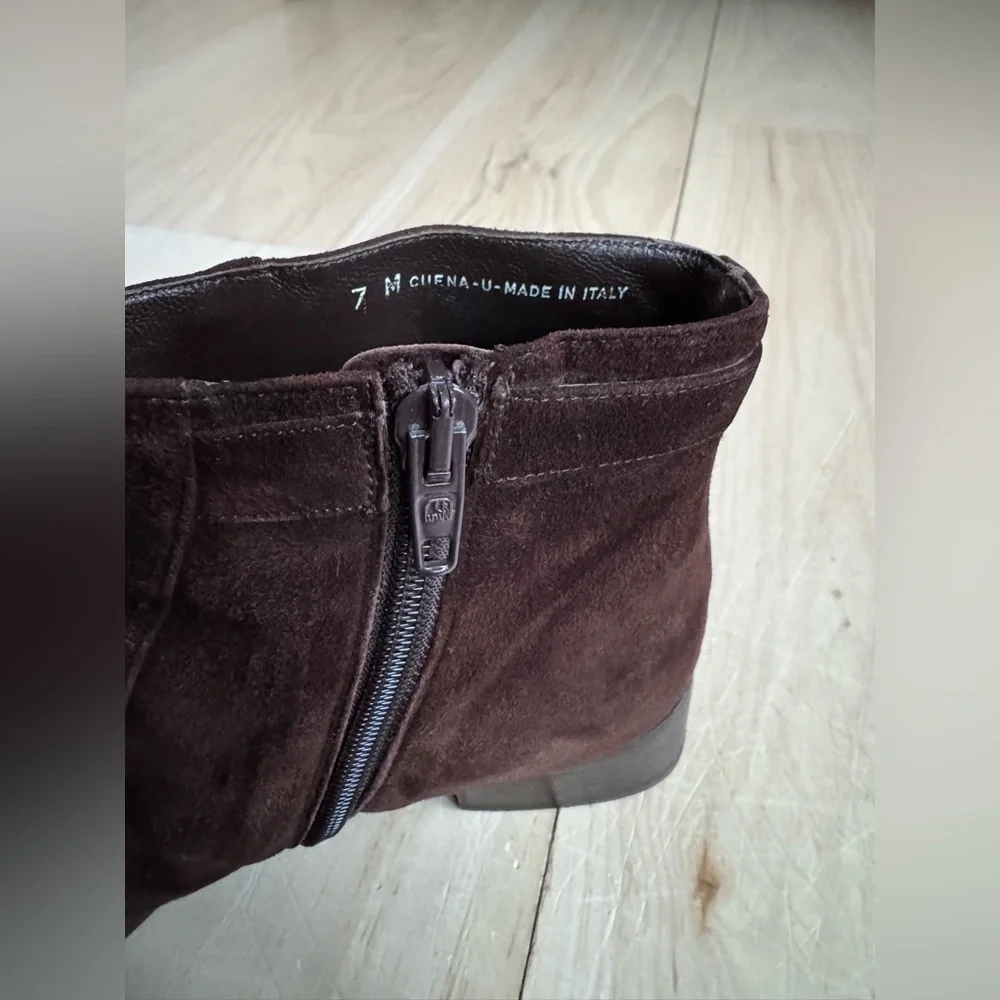 Bally Brown Suede Boots Made In Italy